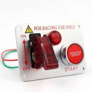 LeaningTech एलटीसी रेसिंग कार 12 V एलईडी टॉगल इग्निशन स्विच पैनल इंजन शुरू पुश बटन कार्बन - Product Image 3