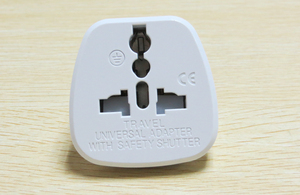 Black White UK AU US EU Socket to UAE Plug Adapter with Safety Shutter