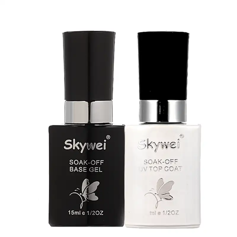 Skywei — couche de finition et de Base pour femmes, ml, couche de finition, sans lingette, vernis gel UV, 15ml