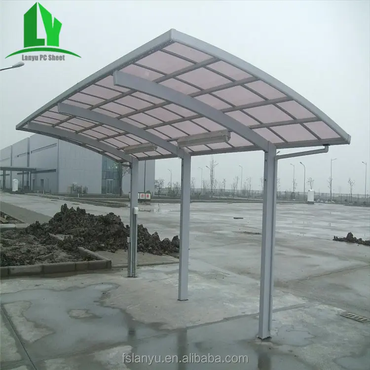 Aluminium Polycarbonat Covering Carport kunststoff fahrrad schuppen