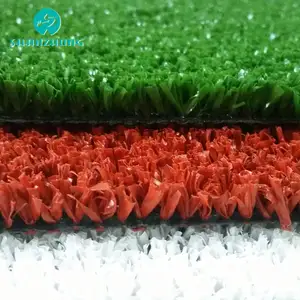 Matras rumput tenis buatan warna-warni kustom 10 mm rumput sintetis tinggi rumput tenis