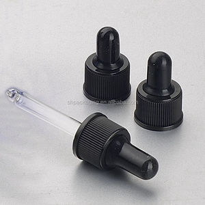 Compte-gouttes en caoutchouc et silicone, capuchon plastique <span class=keywords><strong>18</strong></span> 410 pour bouteille d'huile essentielle de 30ml, pipette en verre de 77mm, en stock en ue - Product Image 2