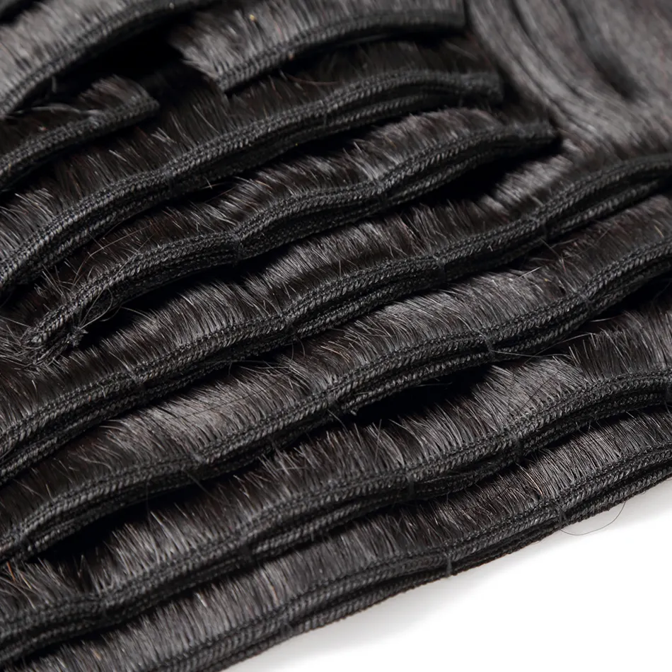 Extensions de cheveux péruviens naturels — jk, cheveux humains, loose wave, avec clip, vente en gros