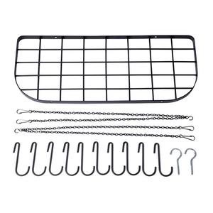 Organisateur de casseroles <span class=keywords><strong>suspendu</strong></span> en <span class=keywords><strong>fer</strong></span> <span class=keywords><strong>forgé</strong></span> noir pour cuisine, support de plafond pour ustensiles de cuisine, supports de rangement - Product Image 5