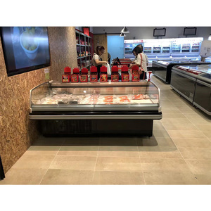 Comptoir de <span class=keywords><strong>service</strong></span> enfichable <span class=keywords><strong>Vitrine</strong></span> réfrigérée pour aliments Congélateur CE Refroidisseur d'air <span class=keywords><strong>Vitrine</strong></span> de poisson sans glace Cintre pour aliments et prix froid 80mm - Product Image 6