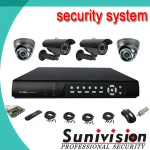 H‎264 4CH DVR caméra CCTV kit équipement de gardien de sécurité