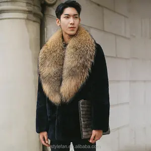 Wholesaler Reccoon man fur coat With High Quality