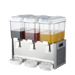 Triple tank cold and hot temperature drink juice dispenser slush machine