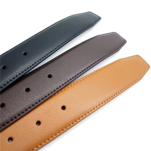 LQbelt cinturino in vera pelle con fori da uomo Pin Plate fibbia cintura senza fibbie nastro di cintura fabbrica - Product Image 5
