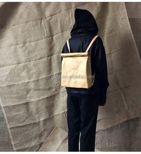 Zaino da viaggio per zaino in carta kraft di design personalizzato con personalità vegetariana in cellulosa naturale antica - Product Image 5