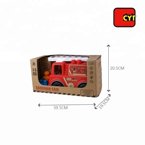 Enfants 15 pcs blocs <span class=keywords><strong>de</strong></span> bande <span class=keywords><strong>dessin</strong></span>ée <span class=keywords><strong>camion</strong></span> <span class=keywords><strong>de</strong></span> pompiers jouet pour gros - Product Image 6