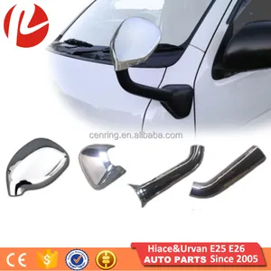 Front Side Wing Fender額Mirror Chrome Plated CoverためJapan HiaceミニバスバンKDH 200 2005-2020