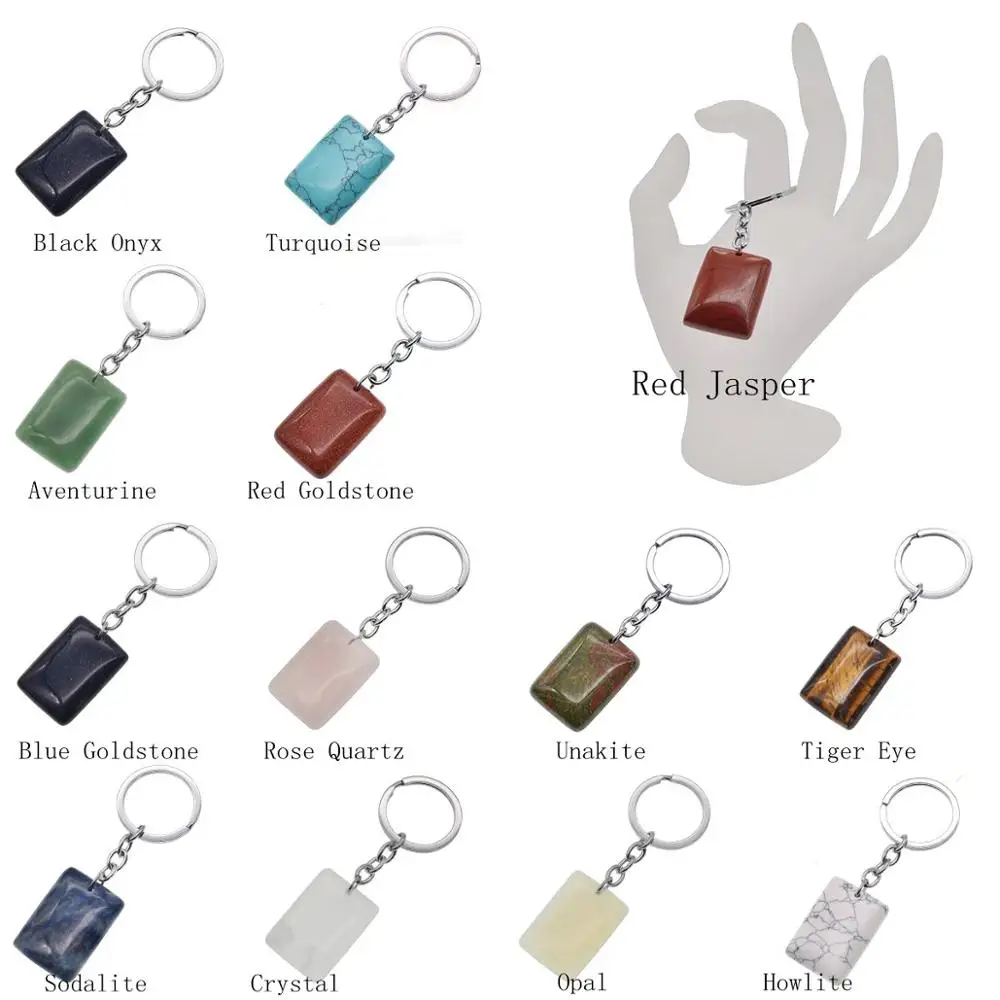 Природные прямоугольные бусины из драгоценного камня шарка подвеска брелок KC0536S Исцеление кубовидный кристалл брелок кольца