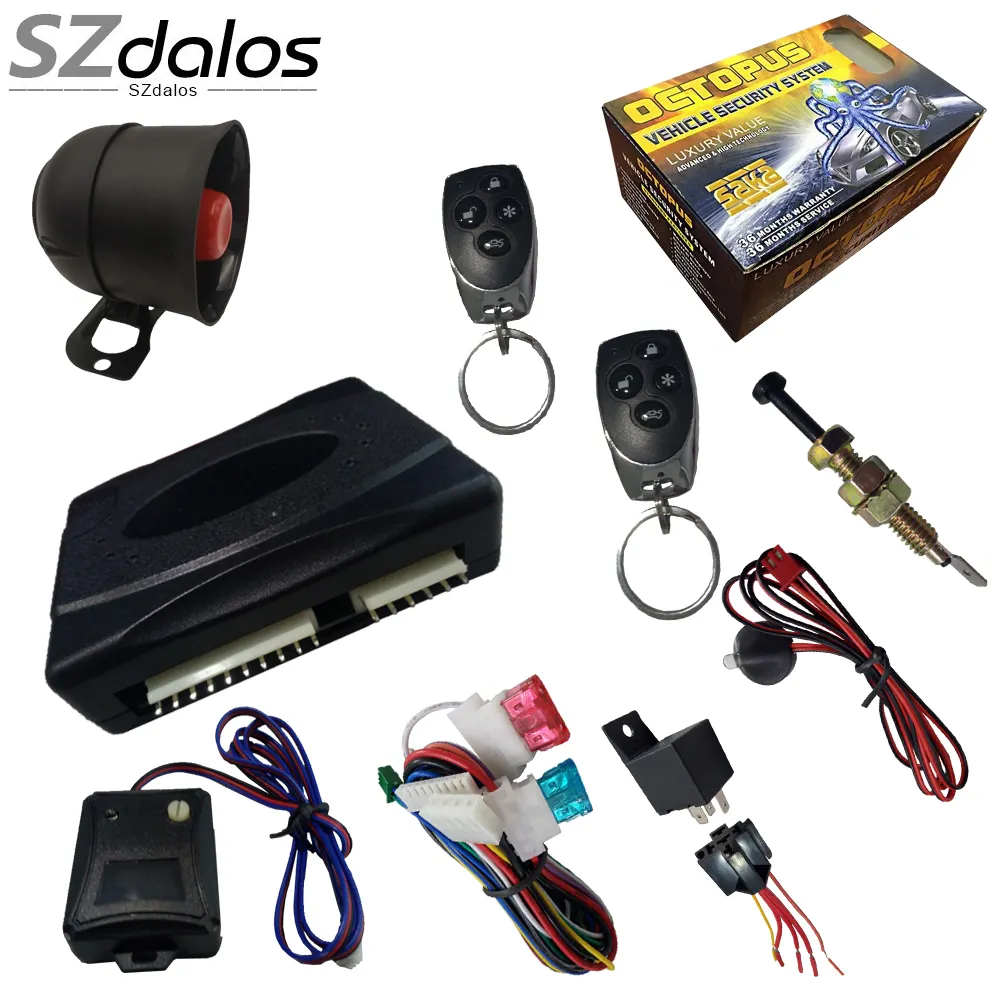100 meters Control Distance DC12V one way car alarm with central lock built in
