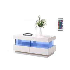 Table basse moderne à haute brillance, avec lampes LED, - Product Image 1