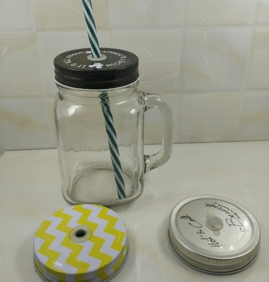 16 oz glass mason jar sizes glass mason jars mug with lids and straw
