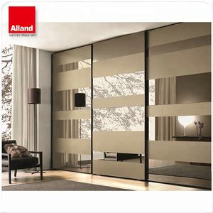 Custom Modern Wardrobe Bedroom Furniture Doors glass wooden bedroom walk in closet storage & organization Wardrobe For Bedroom