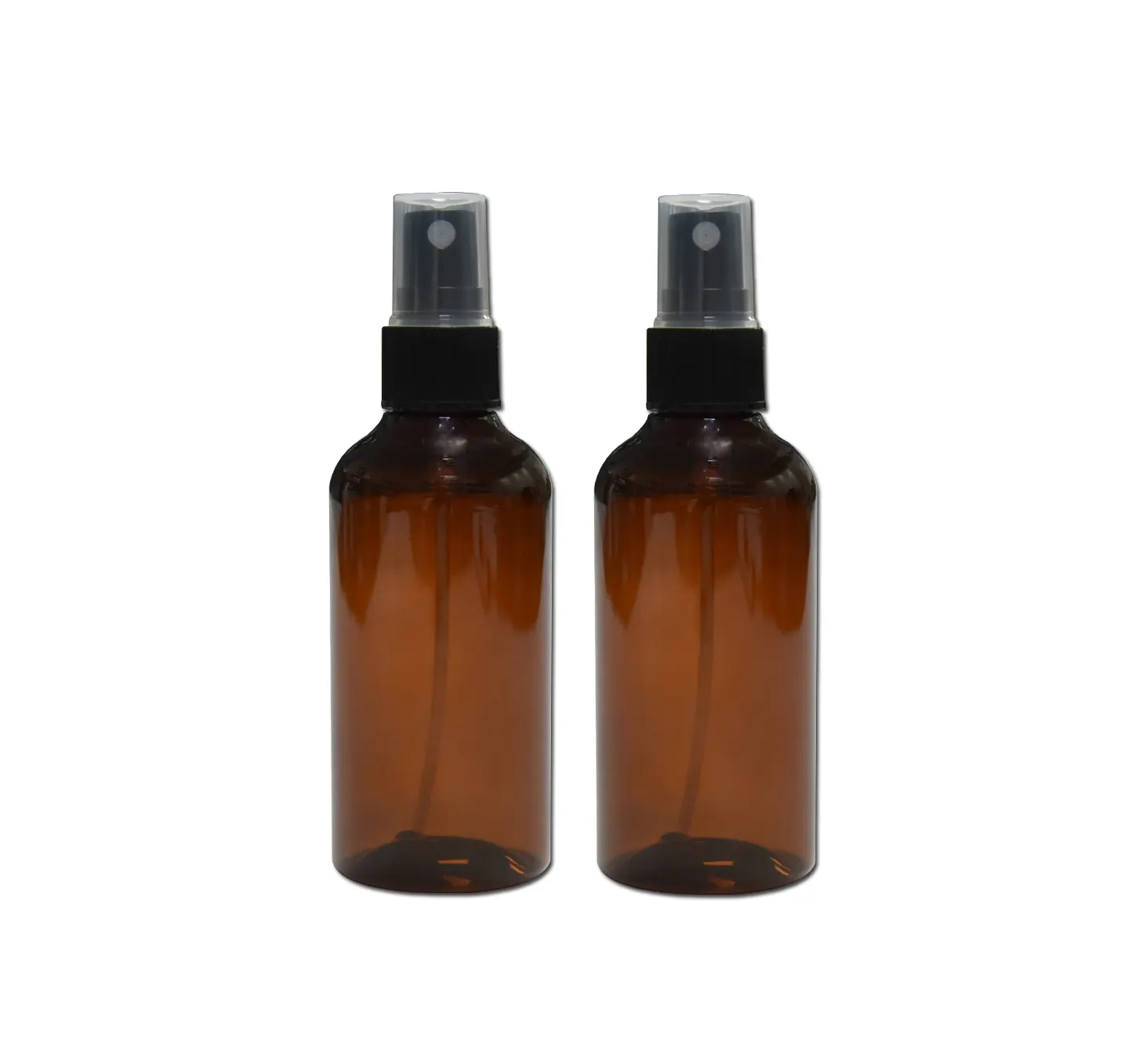 एम्बर 3.4 oz पालतू स्प्रे बोतल के लिए पीसीआर प्लास्टिक कॉस्मेटिक पैकेजिंग कंटेनर रीसायकल प्लास्टिक स्प्रे कंटेनर बालों को जेल चेहरे टोनर