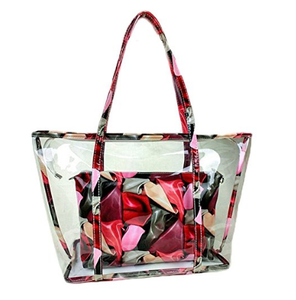 OEM New Design <strong>Lady</strong> Fashion Women's Shoulder PVC Waterproof Casual Tote <strong>Bag</strong> with Clear <strong>Side</strong> and Zipper - Product Image 4