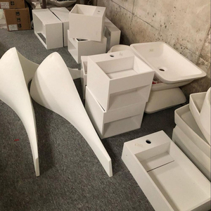 Material de superficie sólida capa de <span class=keywords><strong>Gel</strong></span> fregadero de <span class=keywords><strong>encimera</strong></span> redondo de resina Precio de lavabo de lavado a mano, fregadero de lavado, lavabo de lavado de mesa - Product Image 2