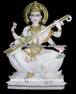 Marble Saraswati Ji Statue - Product Image 1