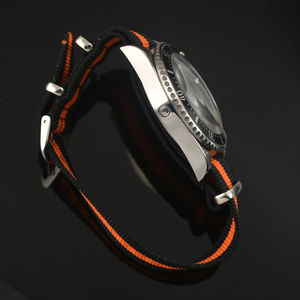 カスタムゴールド高級メンズナイロンウォッチ発光マーカー番号と手40mmクリスタルダイヤルウィンドウ20mmバンド幅 - Product Image 5