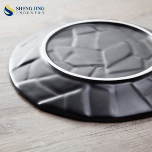 Negro Livingware Plato de Ensalada De Cerámica/de <span class=keywords><strong>Pizza</strong></span>/Pan Plato de Servir <span class=keywords><strong>Con</strong></span> El Patrón - Product Image 6