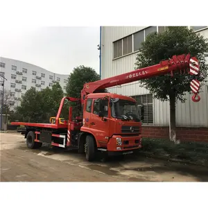 Top sales of Crane mounted Flatbed Tow Wrecker Truck 10 tons in Vatican