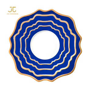 Assiettes à dîner en céramique <span class=keywords><strong>blanche</strong></span> avec bordure dorée en émail JC <span class=keywords><strong>Arcopal</strong></span>, vente en gros - Product Image 2