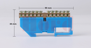 Bloques de Terminales Conectores <span class=keywords><strong>Rap</strong></span>ídos de Cobre Amarillo Tornillos Bar con Azúl y Amarillo <span class=keywords><strong>Base</strong></span> - Product Image 6