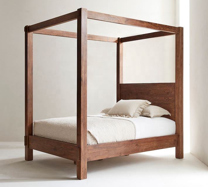 Beach house luxury teak furniture teak canopy bed