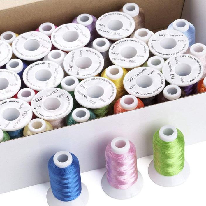 Хит продаж, 100% Экологически чистая полиэфирная Вышивальная нить 120D/2
