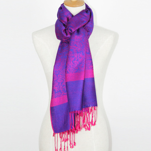 Custom Order Tassels Style Jacquard Floral <strong>Pashmina</strong> Women Shawl <strong>Scarf</strong> - Product Image 5
