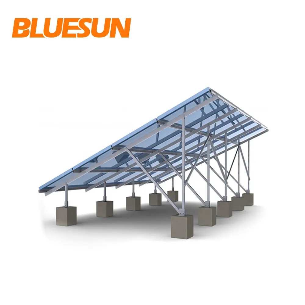 Bluesun solar panel carport ground mount aluminum alloy solar panel mounting brackets for roof or ground