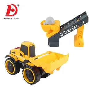 HUADA 2023 Construction Car Mini Inertial Toy Forklift Truck with Material Delivery Tool & Sound & Light
