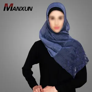 Roupas islâmicas Oriente Médio Moda Mulheres Muçulmanas Lenços Net Lace Amor Hijab Estilo Árabe Niqab