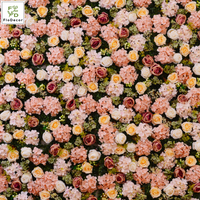 Mur de roses, hortensia artificielle de haute qualité, pour un mariage, une décoration de fond de café, vente en gros, 12 pièces