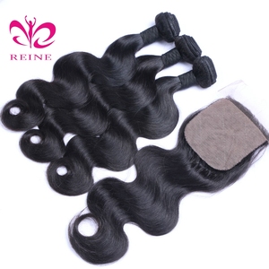 Brazilian Body Wave Remy Hair <strong>With</strong> <strong>Silk</strong> <strong>Base</strong> <strong>Closure</strong> Natural Color 8~20 Inch in Stock Free/<strong>Middle</strong>/ Three <strong>Part</strong> <strong>With</strong> Baby Hair - Product Image 6