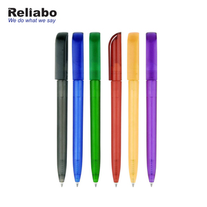 Caneta de plástico colorida reliabo para crianças, material de papelaria promocional
