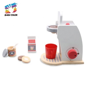 Machine à Café en Bois <span class=keywords><strong>Simulation</strong></span> Jouet Faire semblant de Jouer <span class=keywords><strong>Cuisine</strong></span> Espresso Maker pour Enfants W10D228 - Product Image 1