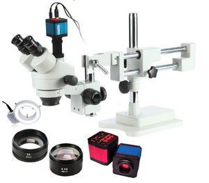 Microscope trinoculaire stéréo, résolution vidéo 1080P, vente directe d'usine, bon prix, caméra HD, microscope trinoculaire stéréo - Product Image 1