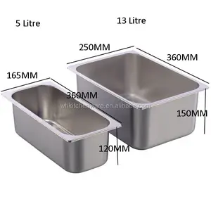 Stainless Steel Food Container/ gelato Ice Cream pan 360x165x120