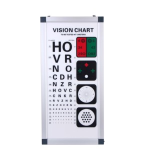 Tabla de visión LED estándar de 5 metros de la mejor calidad para instrumentos ópticos de prueba ocular