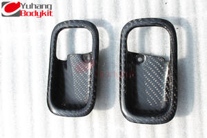 200SX S14 S14A RHDシルビア用 カーボンファイバー製 インテリアセット 7点セット (ラジオサラウンド、コントロールパネルなど) - Product Image 4