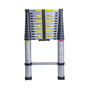 Échelles télescopiques réglables en aluminium de 2,6 m, 3,2 m, 3,8 m, 4,1 m, 4,4 m, série aluminium, base carrée robuste, échelles à marches - Product Image 2