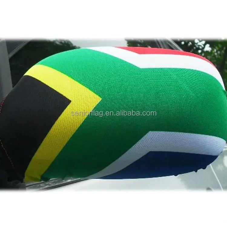 2018 Full logo printing side flags South Africa country car mirror cover