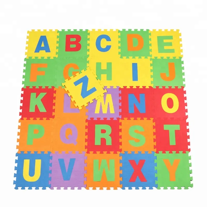 EVA puzzle mat English letter and number foam floor mat jigsaw puzzle baby sensory pvc play daycare mats carpets for children