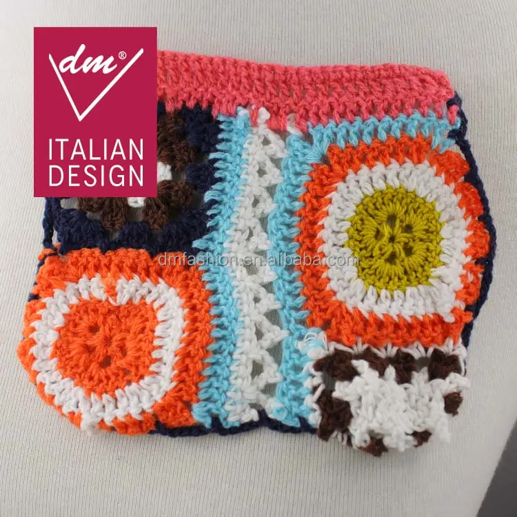नई डिजाइन हस्तनिर्मित जातीय crochet फूल पिपली पैच