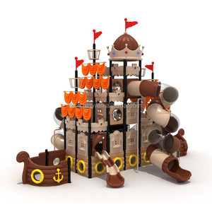 Équipement de terrain de jeux extérieur personnalisé avec toboggan et balançoire, parc d'attractions commercial - Product Image 2