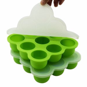 Offre Spéciale 9 tasses de stockage des aliments pour bébés congélateur moules à morsures d'oeufs en <span class=keywords><strong>silicone</strong></span> pour plateau à œufs - Product Image 3
